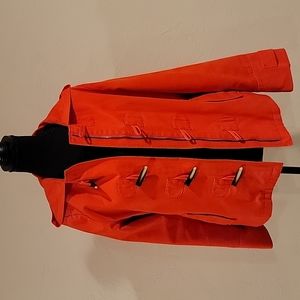 Banana Reublic Women's Long Sleeve Hooded Jacket Size M Tangerine